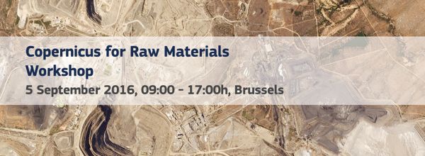 GEO-CRADLE Partner EGS at the Copernicus for Raw Materials Workshop, 05/09/2016, Brussels